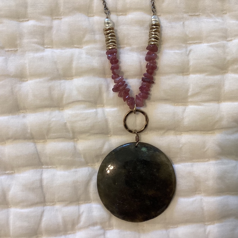 J Jill Semi Precious Stone Pendant Necklace